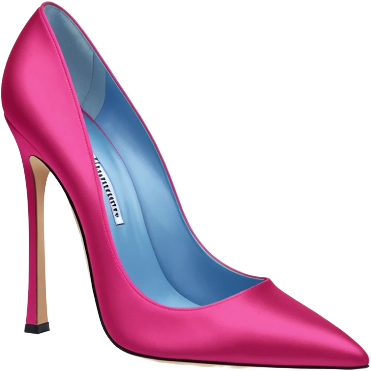 manolo blahink 90's satin pump emoji