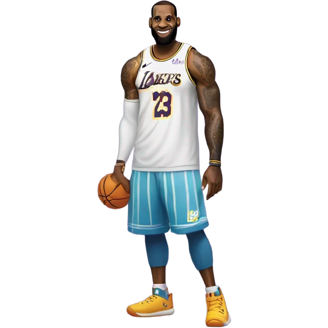 Lebron in basketball pajamas  emoji
