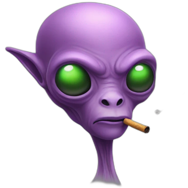 Alien smoking zaza emoji