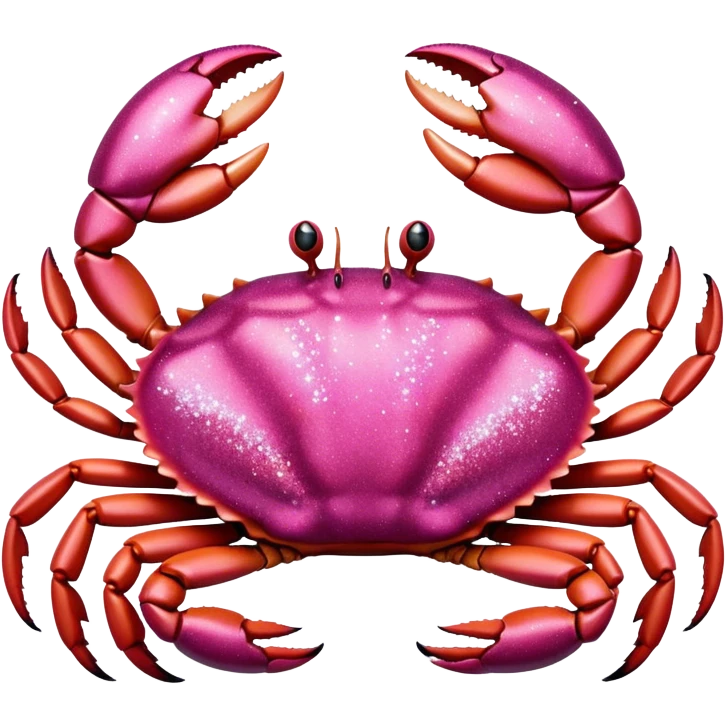 Pink crab with glitter  emoji