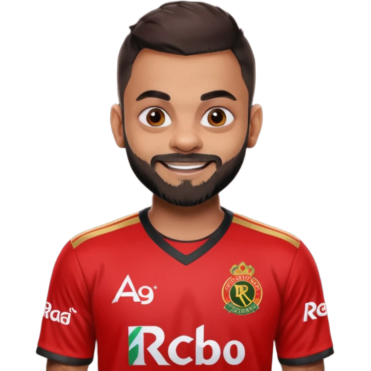 Virat kohli in RCB jersey emoji