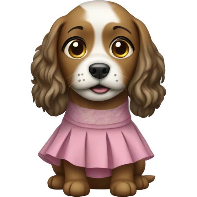 Dog with skirt emoji