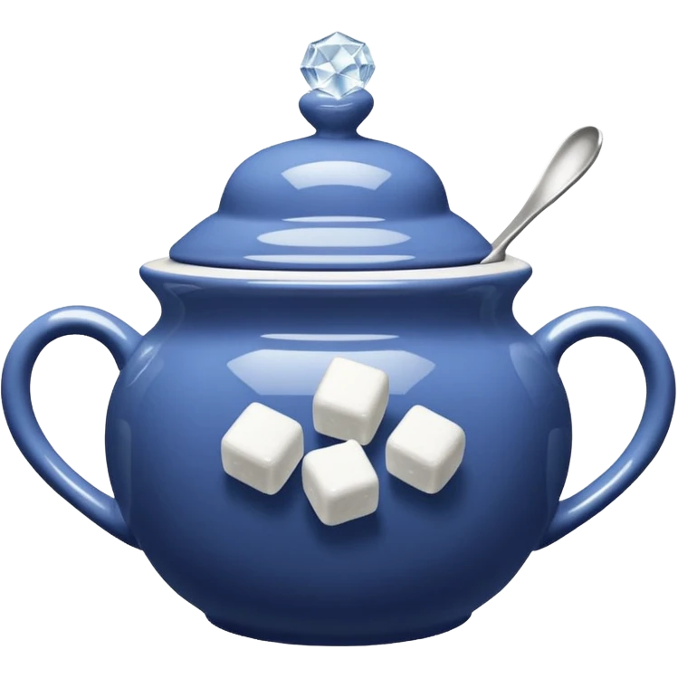 sugar bowl with sugar cubes emoji