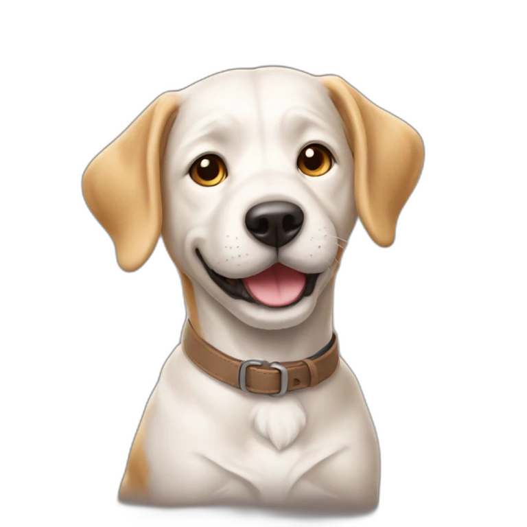 Chien avec chat emoji