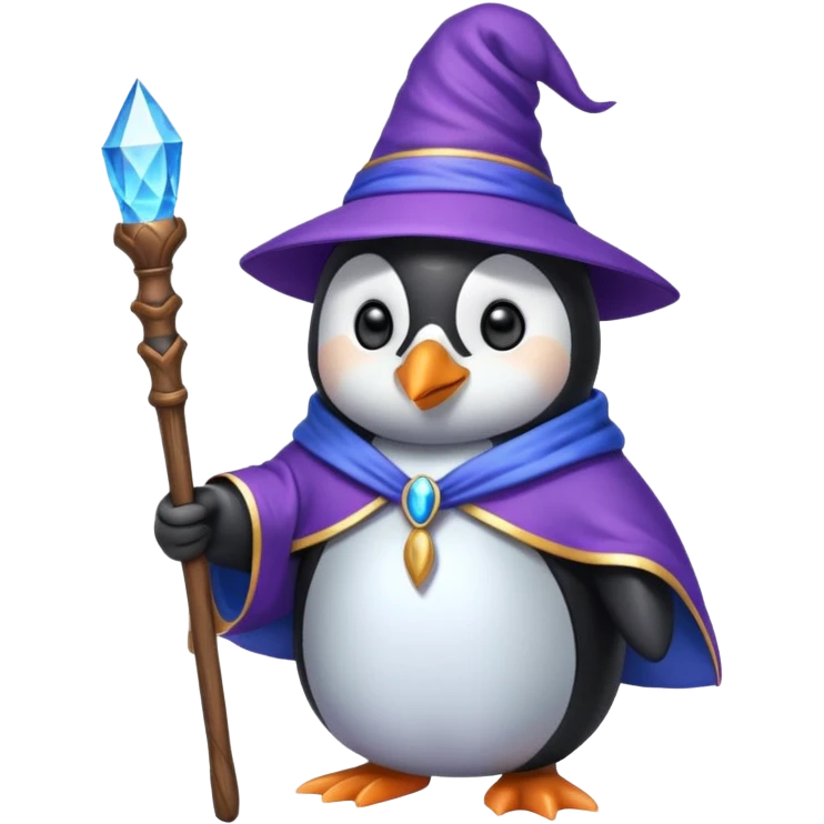 Penguin Wizard emoji