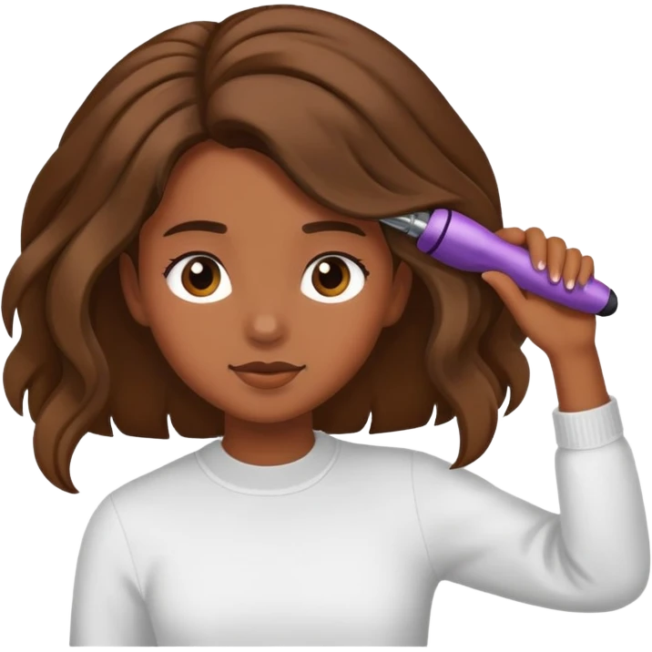 Girl doing hair  emoji