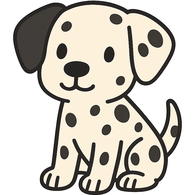 flat toon dalmatian puppy emoji