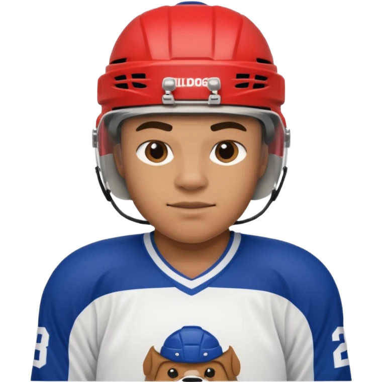 Hockey player in Bulldogs Jersey emoji