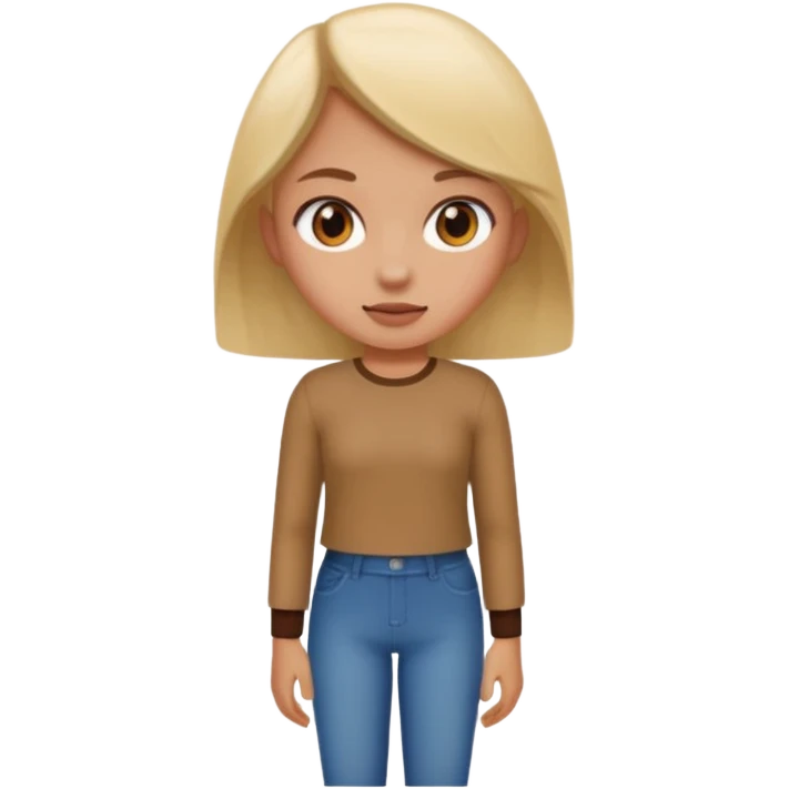 Naked girl standing emoji