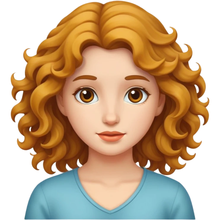 Wavy haired girl emoji