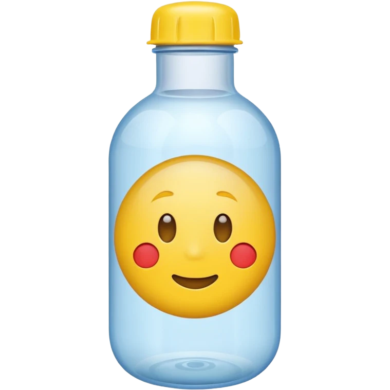 Emoji yellow little stuck in a water bottle emoji