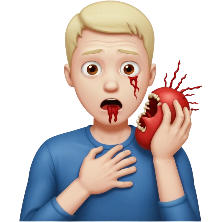Man choking himself emoji