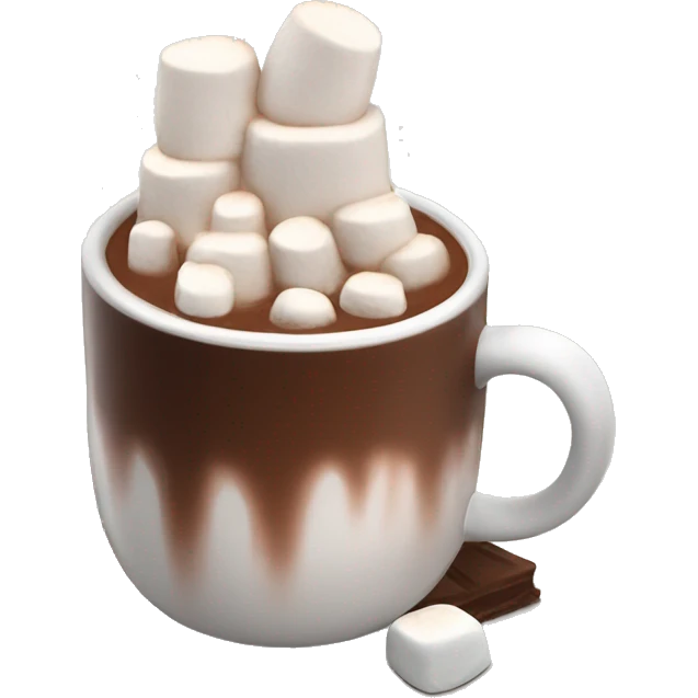 Hot chocolate with marshmallows  emoji
