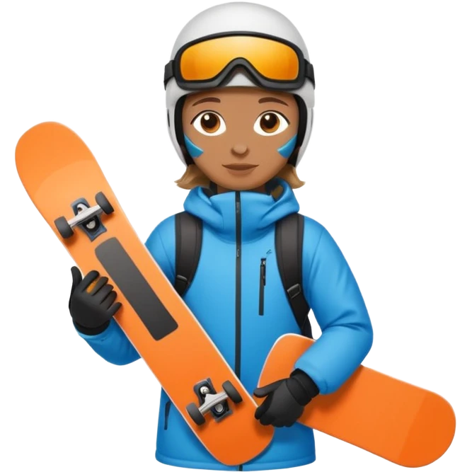 Snowboarder hold emoji