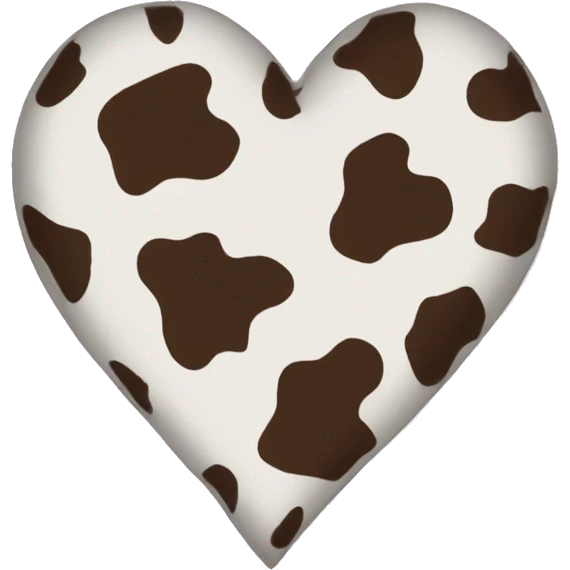 Cow print heart emoji