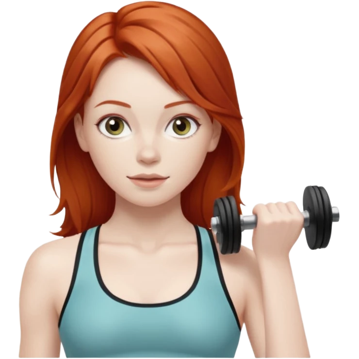 pilates girl whit redhead  emoji