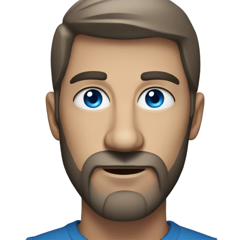 blue eyed bearded portrait emoji