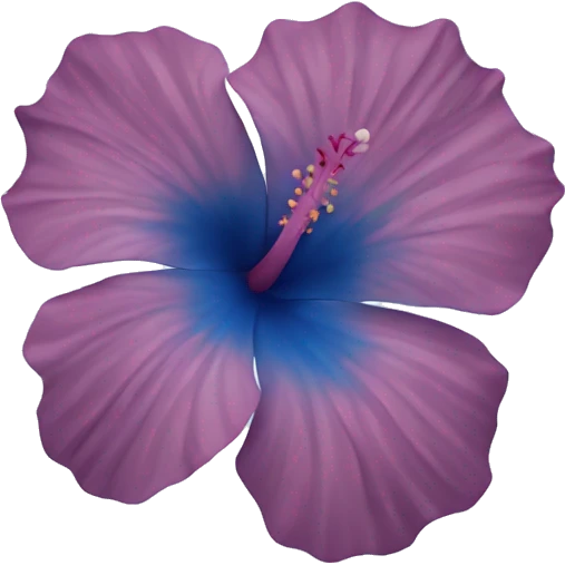 Blue hibiscus  emoji