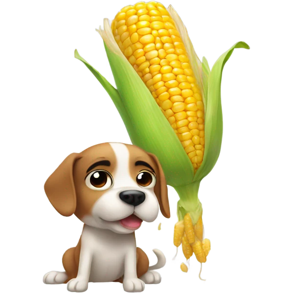Dog farting corn emoji