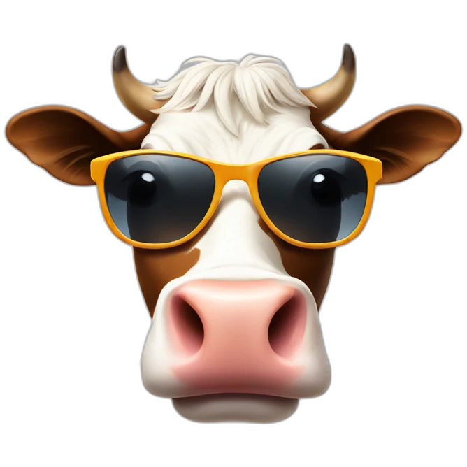 cow head with sun glasses emoji