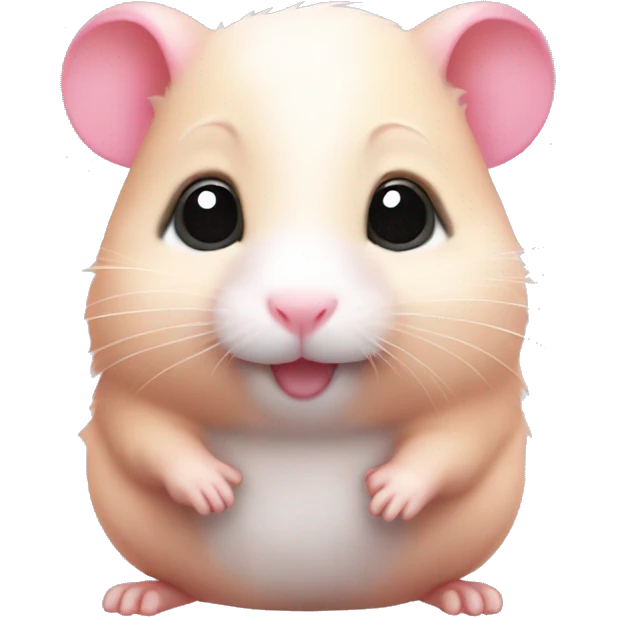 Pink baby hamster emoji