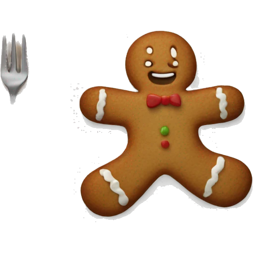 Gingerbread on a plate emoji