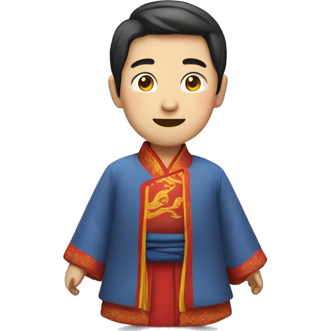 Chinese Man, With A Traditional Chinese Clothes, Asian Accent emoji