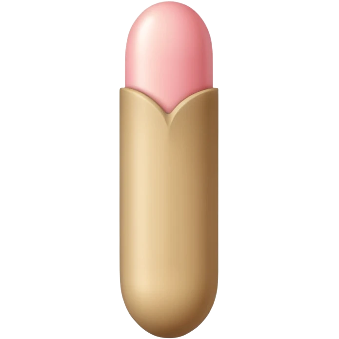 tan beige skin color cylindrical shaft penis, erect, phallus shape, no face, with glans beige/pinkish acorn-like tip at small hole at the end.  emoji