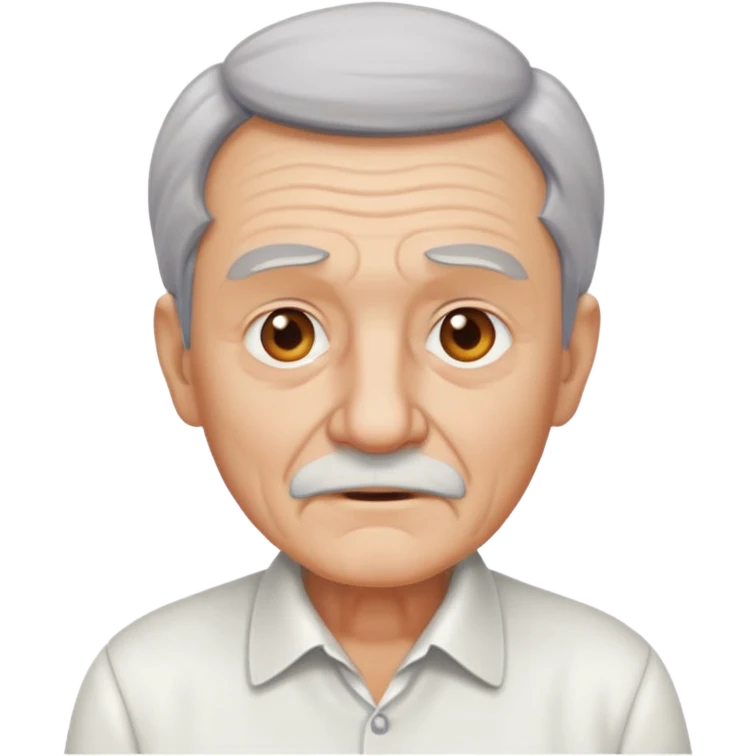 old man in white shirt emoji