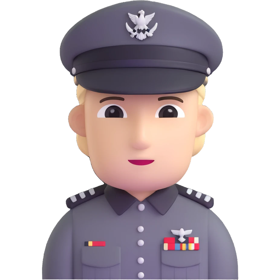 Star Wars Imperial officer with kepi cap and no epaulets, olive-gray uniform emoji