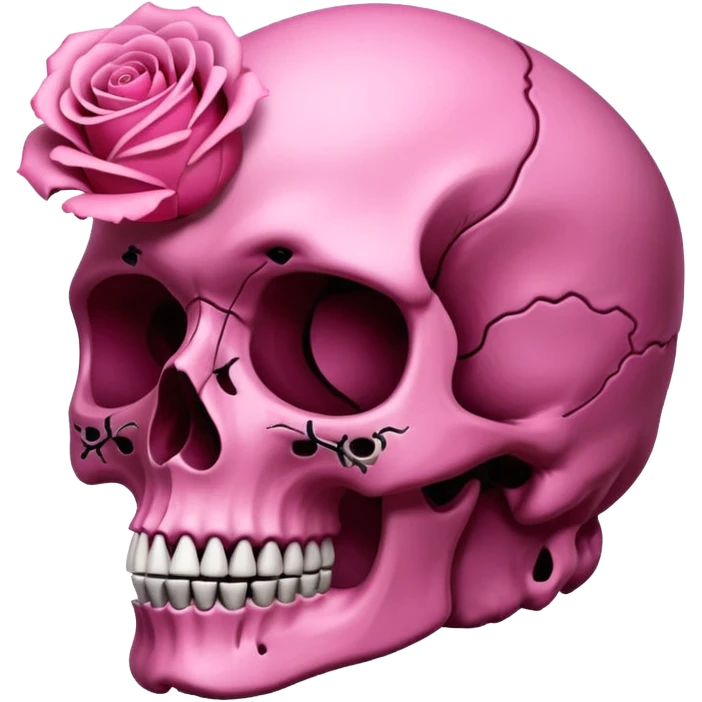 Смайлик розочки и черепа emoji