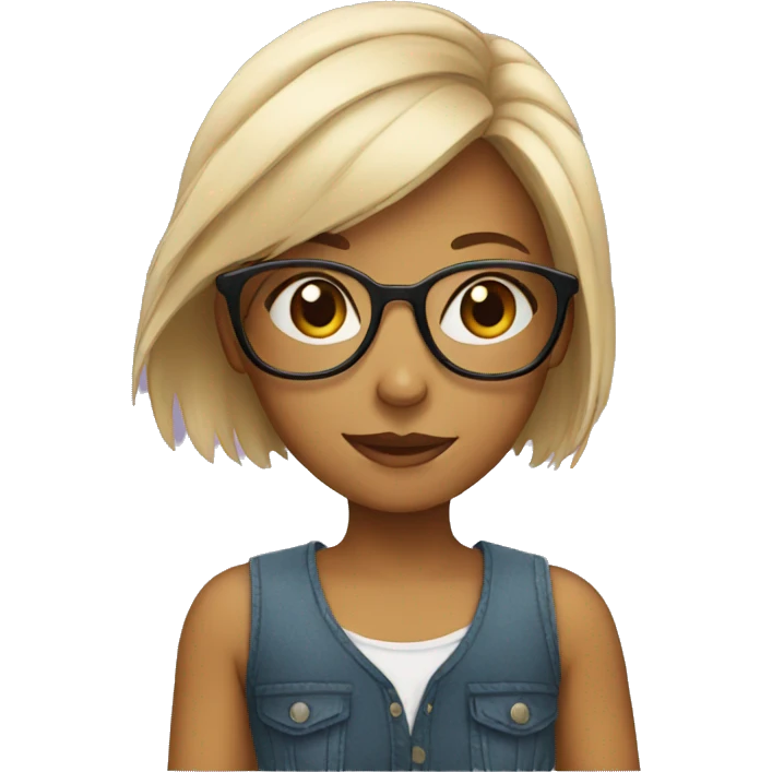Girl with glasses  emoji
