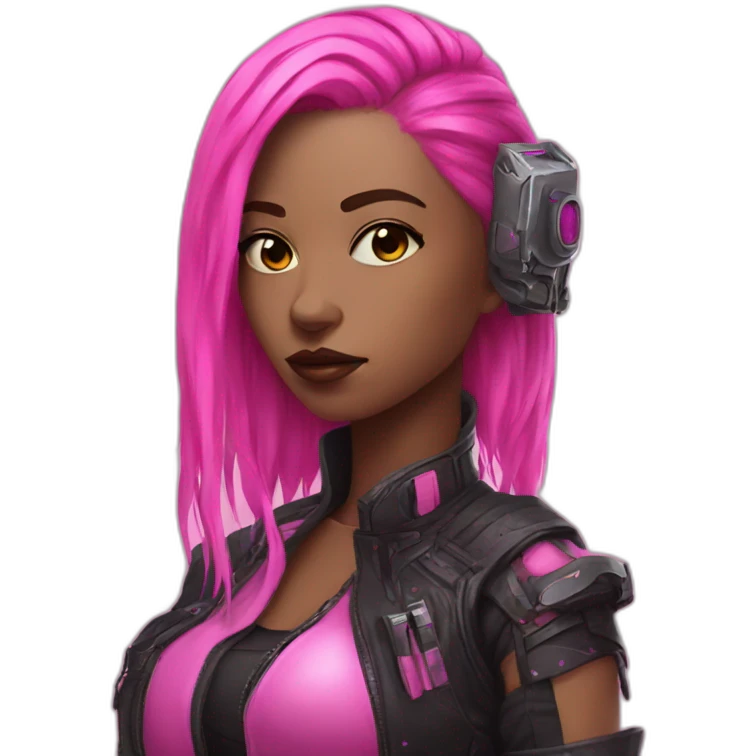pink cyberpunk girl emoji