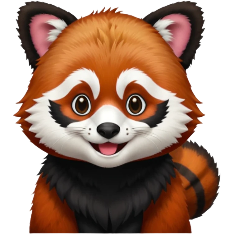 red panda with judge hair emoji