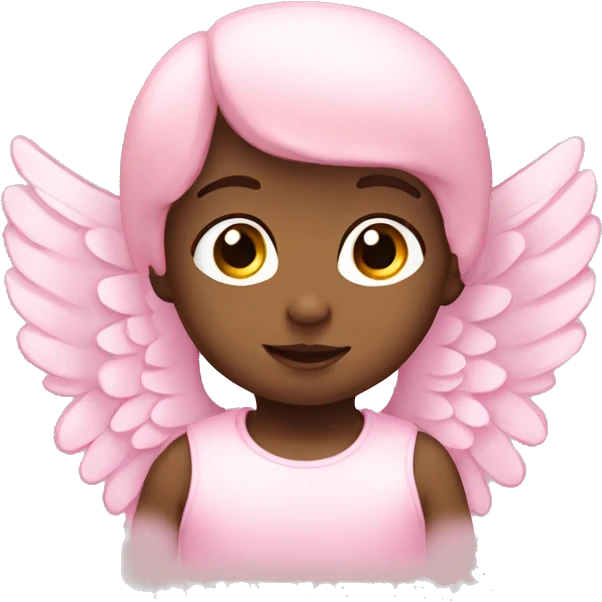 Baby pink angel wings emoji
