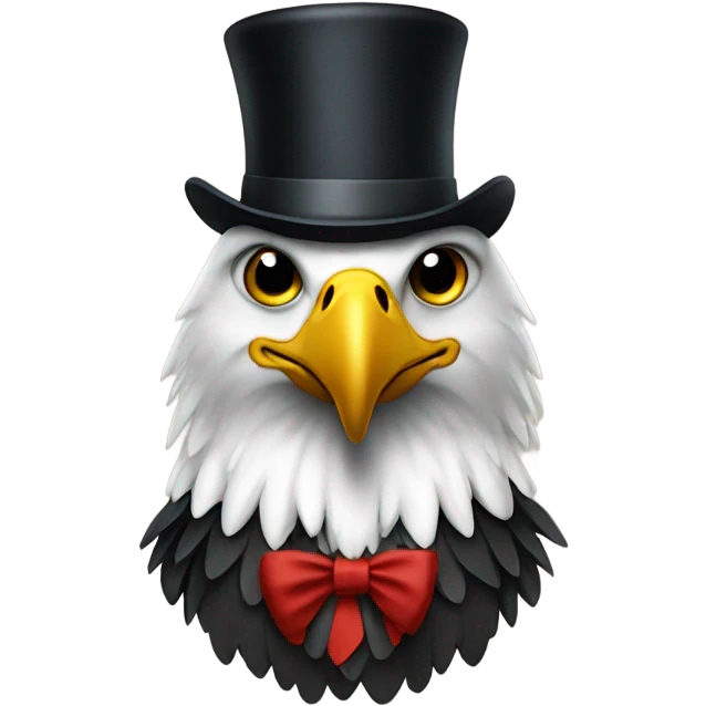 Eagle wearing a top hat  emoji