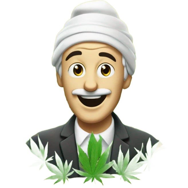 Make a weed poster that references the film ‘  get him to the Greek’ make sure to include the text.  emoji