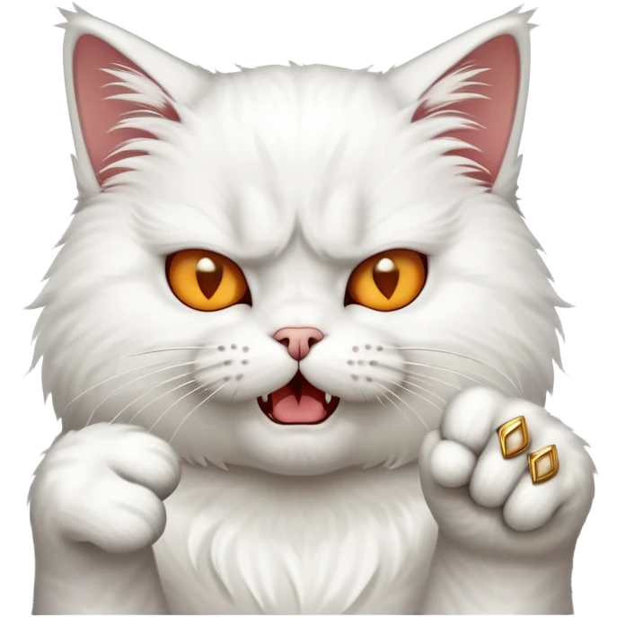 Кот показывает средний палец emoji