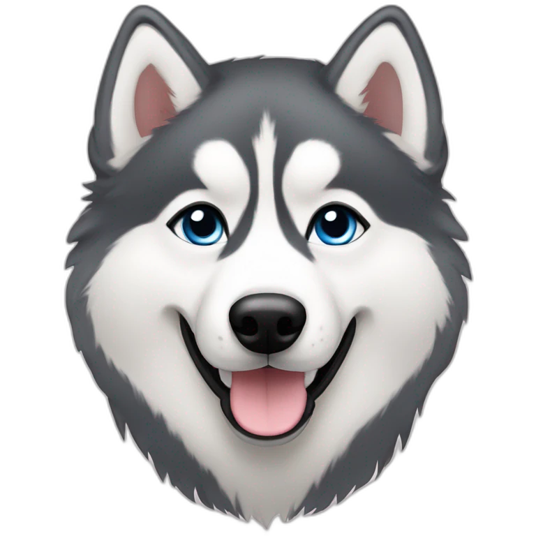 Cute little Siberian Husky emoji