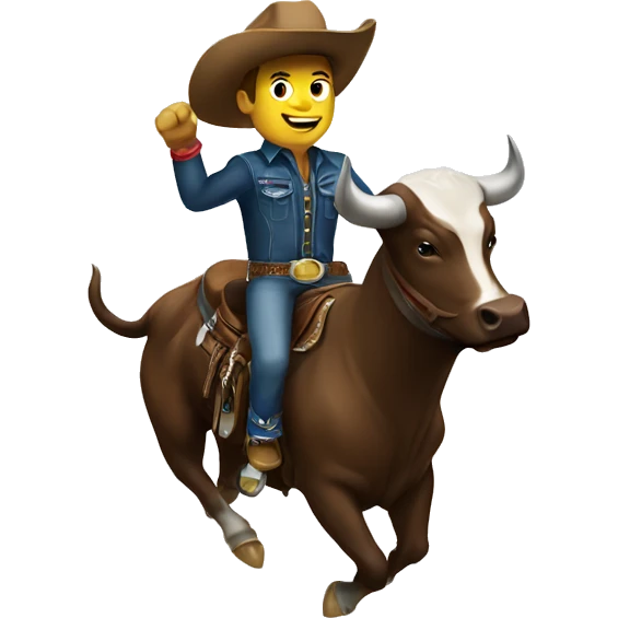 Bull rider emoji