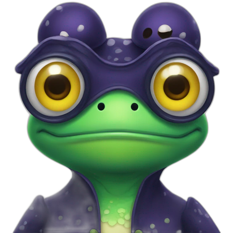 silly frog wearing a halloween costume emoji