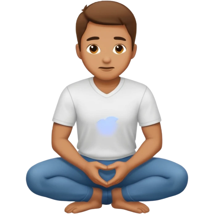 Submissive man on knees emoji