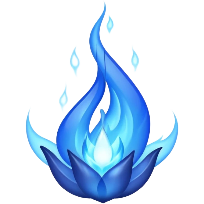 blue flame emoji