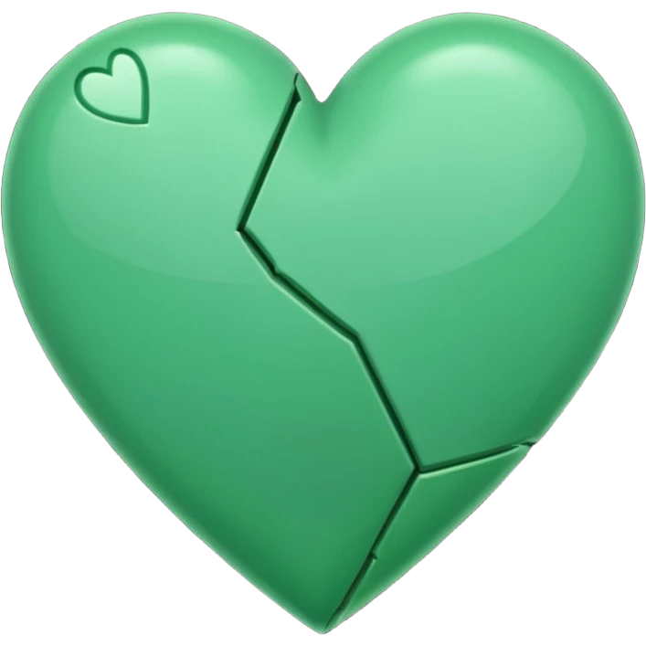 A green broken heart similar to this one “💔” emoji