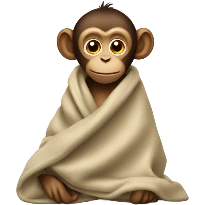 monkey with a blanket look emoji