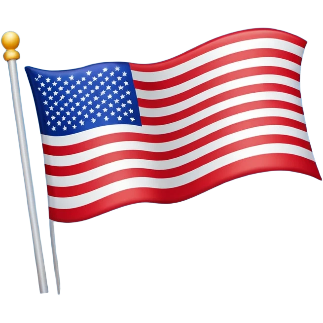 American flag with stars on bottom emoji