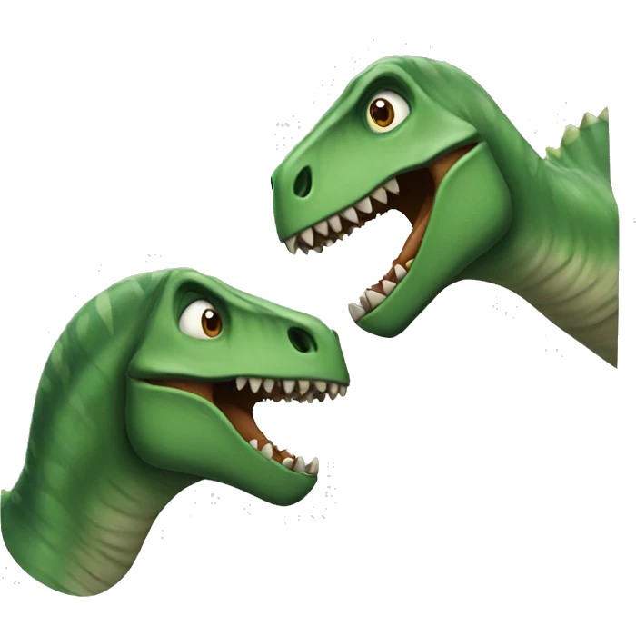 dinosaurs fighting emoji