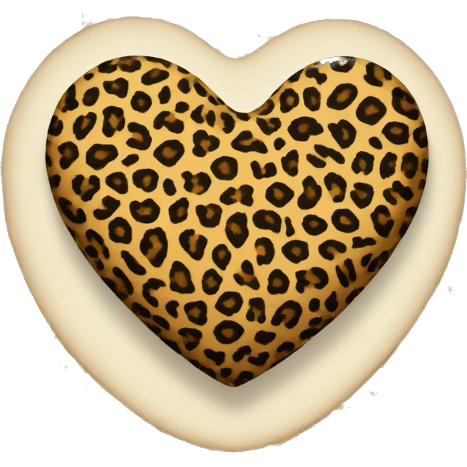 Leopard print heart emoji