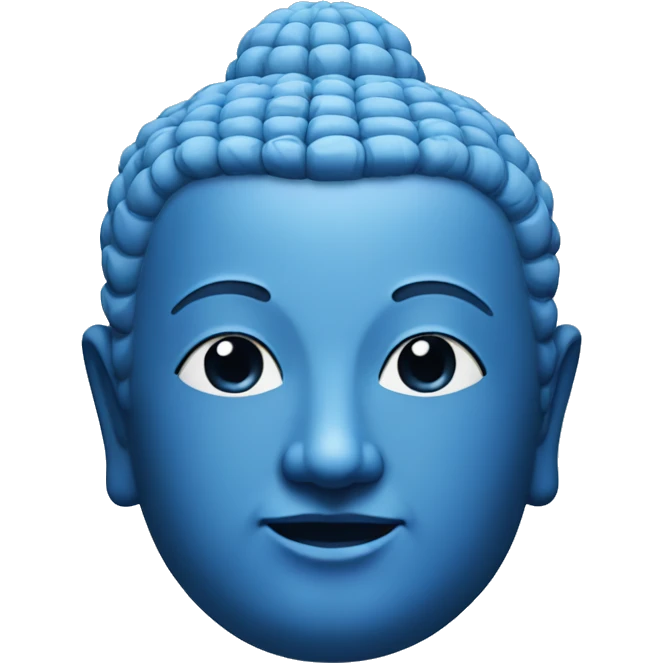 blue budha head  emoji