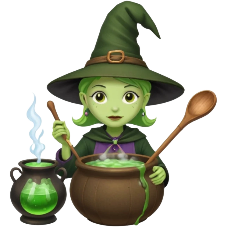 green witch cooking potion emoji